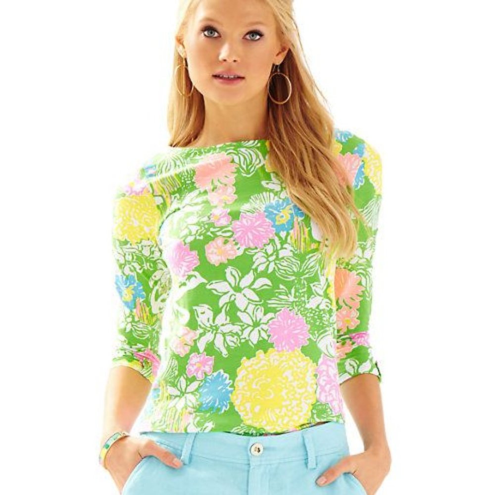 Lilly Pulitzer Juline Hibiscus Stroll Top